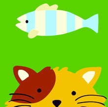 Load image into Gallery viewer, Paint by numbers | Children Painting kit Cat and Fish | kids easy | Figured&#39;Art