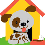 Paint by numbers | Children Painting kit Dog | kids easy | Figured'Art