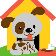 Load image into Gallery viewer, Paint by numbers | Children Painting kit Dog | kids easy | Figured'Art