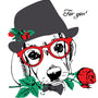 Paint by numbers | Children Painting kit Romantic dog | kids easy | Figured'Art