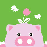 Paint by numbers | Children Painting kit Pig and flower | kids easy | Figured'Art