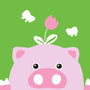 Paint by numbers | Children Painting kit Pig and flower | kids easy | Figured'Art