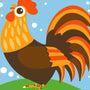 Paint by numbers | Children Painting kit Roaster | kids easy | Figured'Art