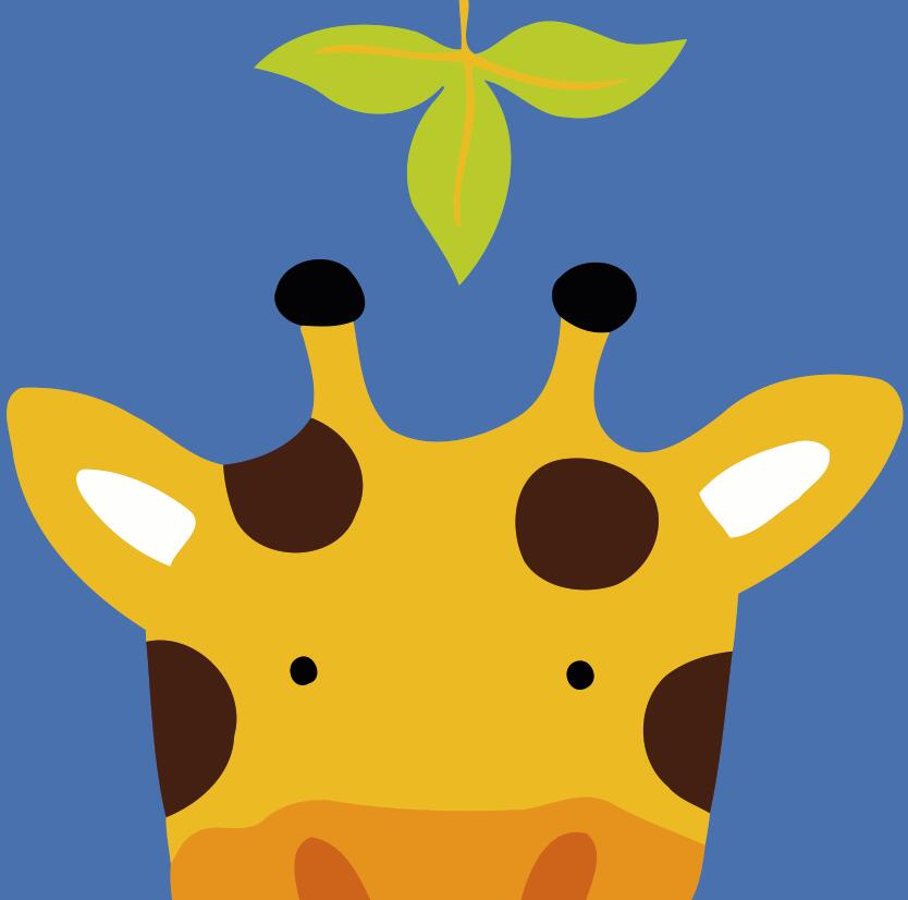 Paint by numbers | Children Painting kit Giraffe and leaf | kids easy | Figured'Art