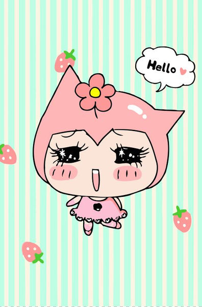 Paint by numbers | Children Painting kit Hello Girl | kids easy | Figured'Art