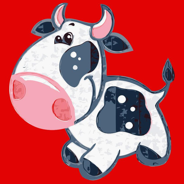 Paint by numbers | Children Painting kit The Cow | kids easy | Figured'Art