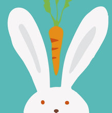 Load image into Gallery viewer, Paint by numbers | Children Painting kit Rabbit and carrot in the air | kids easy | Figured&#39;Art