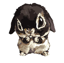 Load image into Gallery viewer, Paint by numbers | Children Painting kit Rabbit with black head | kids intermediate | Figured'Art