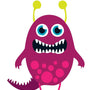 Paint by numbers | Children Painting kit Purple Monster with Yellow Antennas | kids easy | Figured'Art