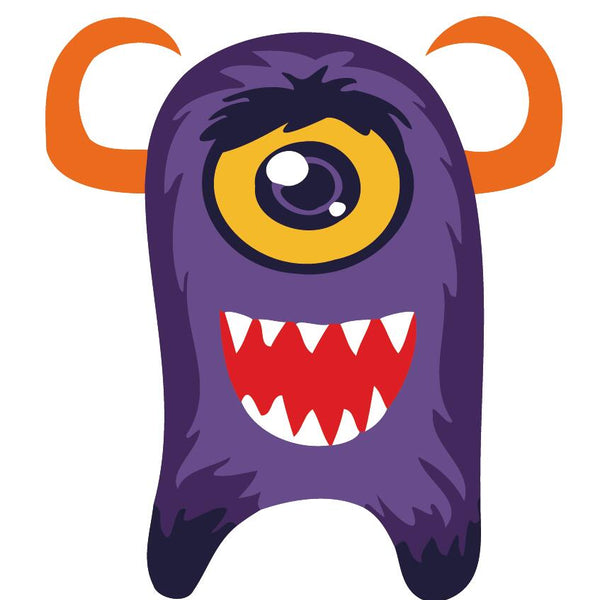 Paint by numbers | Children Painting kit Purple Monster Big Smile | kids easy | Figured'Art