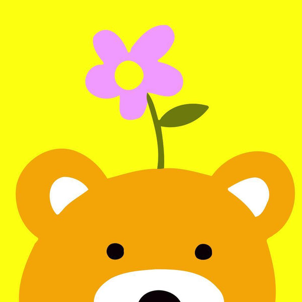 Paint by numbers | Children Painting kit Bear and Flower | kids easy | Figured'Art