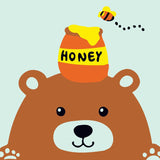 Paint by numbers | Children Painting kit Bear cub and Honey | kids easy | Figured'Art
