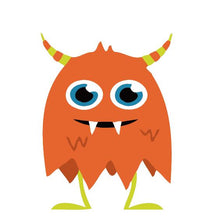 Load image into Gallery viewer, Paint by numbers | Children Painting kit Small Orange Monster with horns | kids easy | Figured'Art