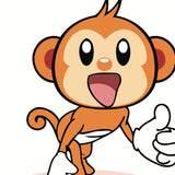 Paint by numbers | Children Painting kit Little Monkey with Smile | kids easy | Figured'Art