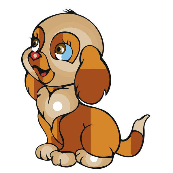Paint by numbers | Children Painting kit Cute Little Dog | kids easy | Figured'Art