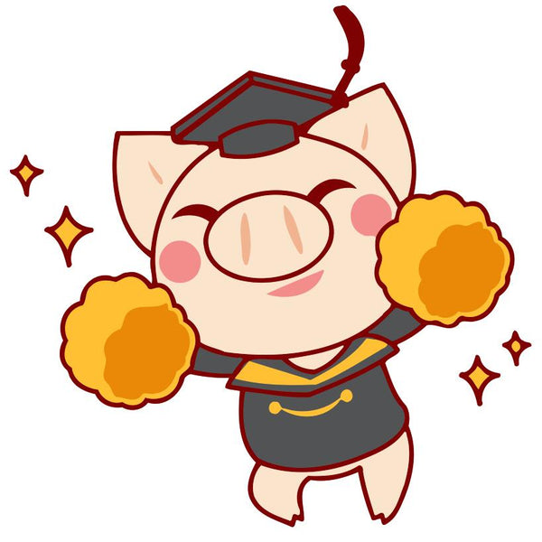 Paint by numbers | Children Painting kit Pig Cheerleader | kids easy | Figured'Art