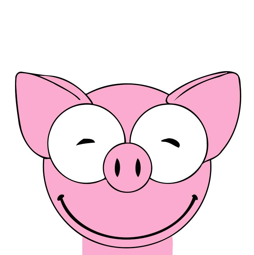 Paint by numbers | Children Painting kit Pig Smile | kids easy | Figured'Art