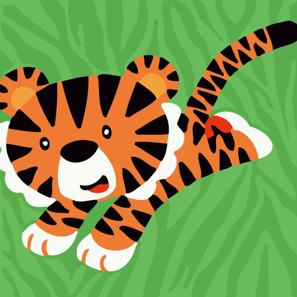 Paint by numbers | Children Painting kit Tiger | kids easy | Figured'Art