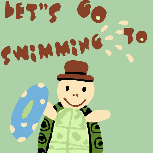 Paint by numbers | Children Painting kit Turtle Swimming | kids easy | Figured'Art