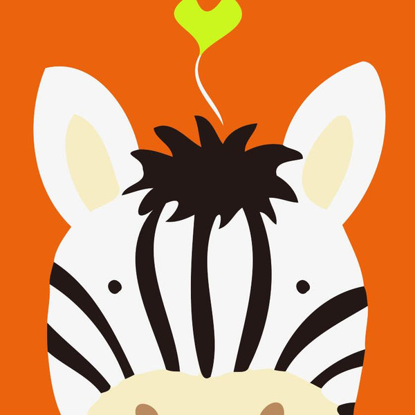 Paint by numbers | Children Painting kit Zebra and leaf | kids easy | Figured'Art
