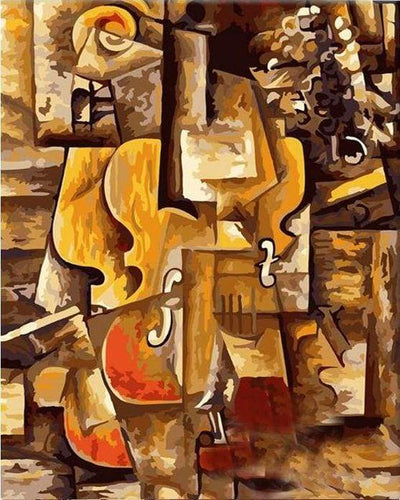 paint by numbers | Picasso Violin and Grapes | famous paintings intermediate music | FiguredArt