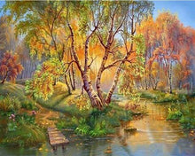 Load image into Gallery viewer, paint by numbers | Pontoon beside the River | advanced landscapes | FiguredArt