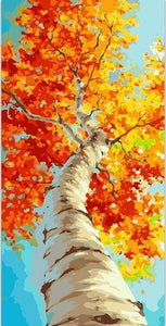paint by numbers | Poplar In Autumn | easy landscapes | FiguredArt
