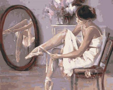 Load image into Gallery viewer, paint by numbers | Preparing ballerina shoes | dance easy | FiguredArt