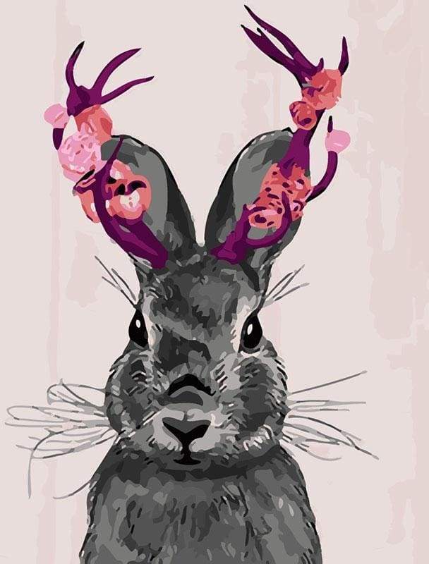 paint by numbers | Pretty Rabbit | animals easy rabbits | FiguredArt