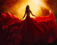 Load image into Gallery viewer, paint by numbers | Pretty Red Dress | dance intermediate romance | FiguredArt