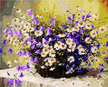 Load image into Gallery viewer, paint by numbers | Purple flowers and Marguerites | advanced flowers | FiguredArt