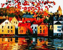 Load image into Gallery viewer, paint by numbers | Quiet city near the River | cities easy | FiguredArt