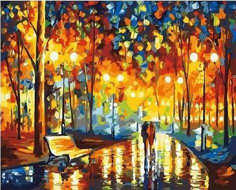 paint by numbers | Rain at the Park | advanced cities famous paintings | FiguredArt