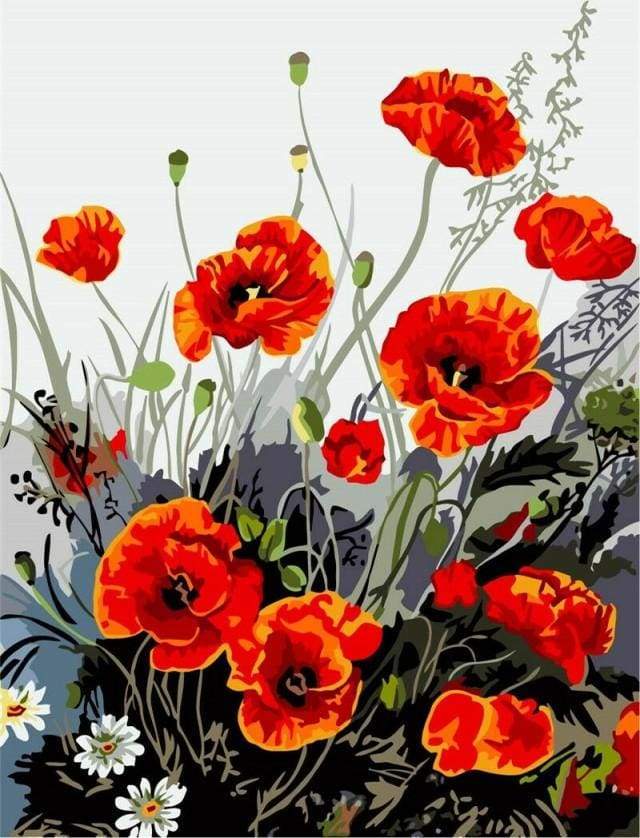 Paint by numbers - Red Poppy – Figured'Art
