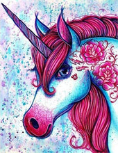 Load image into Gallery viewer, paint by numbers | Red Unicorn | animals intermediate kids unicorns | FiguredArt