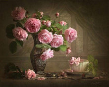 Load image into Gallery viewer, paint by numbers | Retro flowers | flowers intermediate | FiguredArt