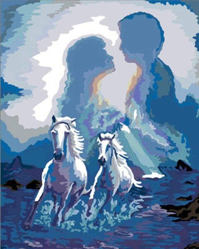 paint by numbers | Romanticism and Horses | animals easy horses romance | FiguredArt