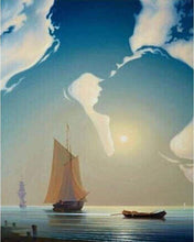 Load image into Gallery viewer, paint by numbers | Sailboat and Romance | intermediate romance ships and boats | FiguredArt