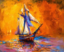 Load image into Gallery viewer, paint by numbers | Sailboat at sea | intermediate new arrivals ships and boats | FiguredArt