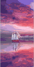 Load image into Gallery viewer, paint by numbers | Sailboat Red Sea | easy landscapes ships and boats | FiguredArt