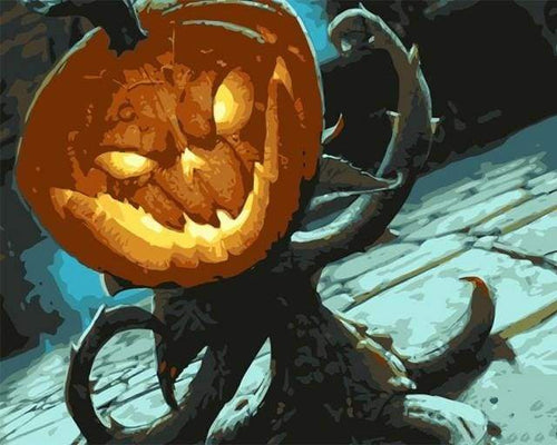 paint by numbers | Scary Pumpkins Halloween | easy kids | FiguredArt