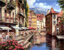 Load image into Gallery viewer, paint by numbers | Small Mountain Village | advanced cities landscapes | FiguredArt