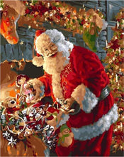Load image into Gallery viewer, paint by numbers | Smiling Santa Claus | christmas intermediate | FiguredArt