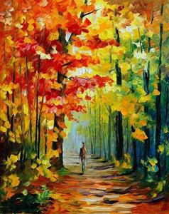 paint by numbers | Solitary walk in Forest | advanced landscapes | FiguredArt