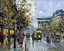 Load image into Gallery viewer, paint by numbers | Street and Tramway | advanced cities | FiguredArt