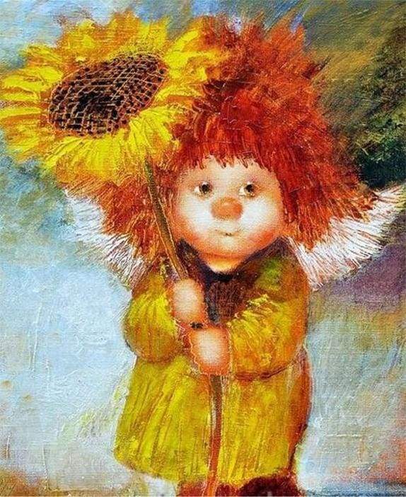 Paint by numbers - Sunflower Girl – Figured'Art