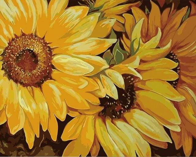 Paint by numbers - Sunflower In Full Bloom – Figured'Art