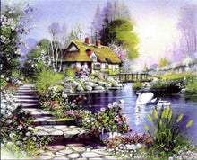 Load image into Gallery viewer, paint by numbers | The Lake House | advanced landscapes | FiguredArt