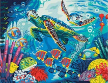 Load image into Gallery viewer, paint by numbers | Turtles and Fishes | animals easy fish turtles | FiguredArt
