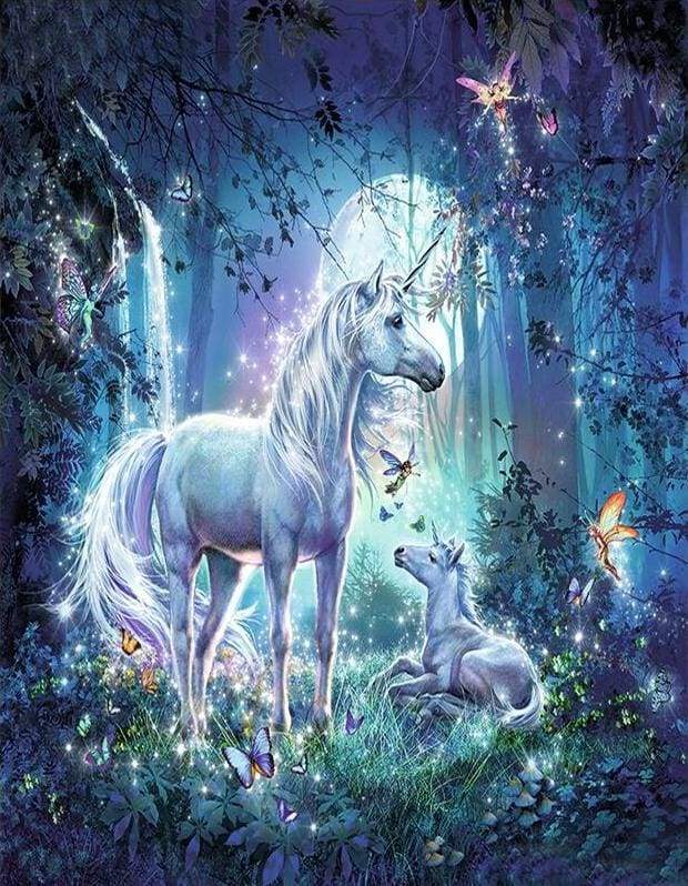 paint by numbers | Unicorn Family | advanced animals unicorns | FiguredArt